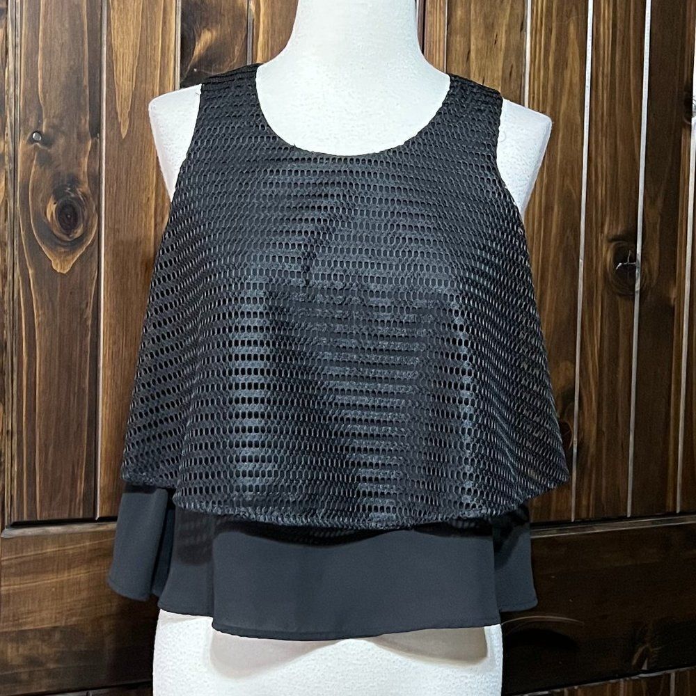 NWT MALABAR Sleeveless black Summer Top Cropped Size Small
